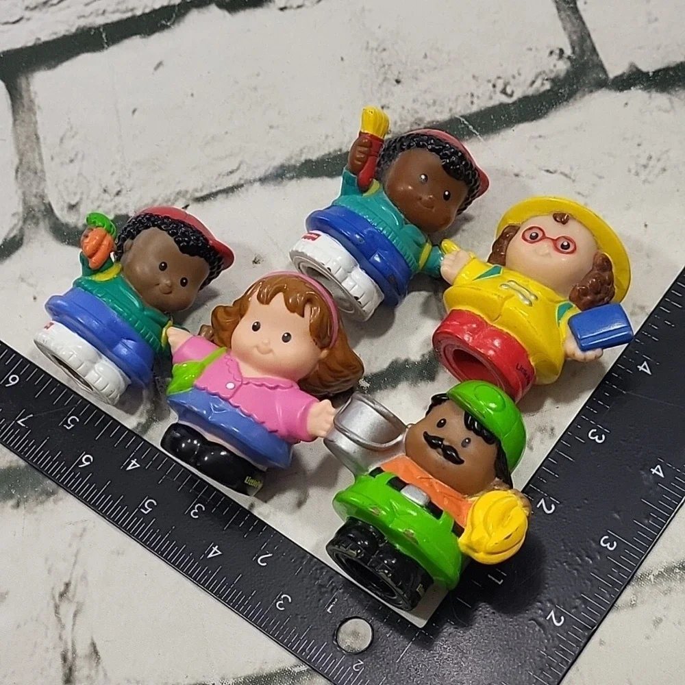 Fisher-Price Little People Figures‎ Lot 5 Zoo Keeper African American Rainy Day